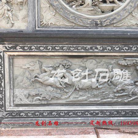 祠堂门面浮雕 祖厝青石浮雕